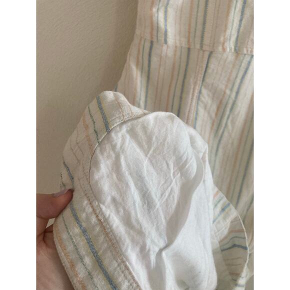 EUC Anthropologie Maeve Striped Button Down Tie Front Dress Beach Cotton 4 - Picture 9 of 13